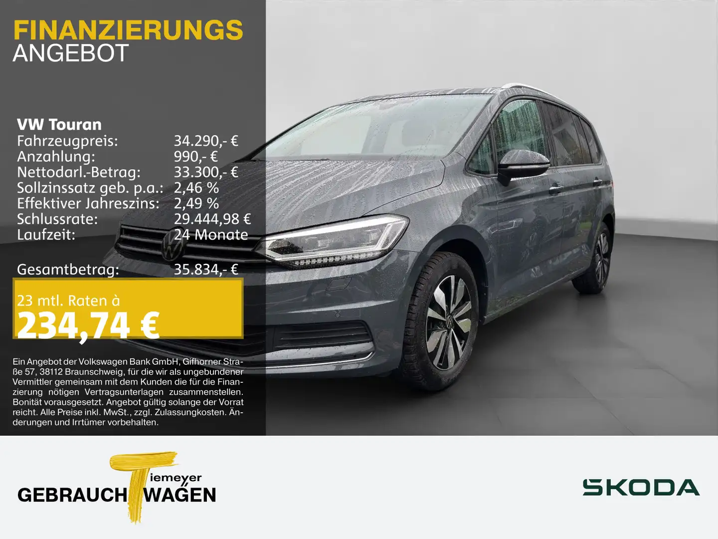 Volkswagen Touran 1.5 TSI DSG GOAL IQ.LIGHT 7SITZE NAVI AHK Grau - 1