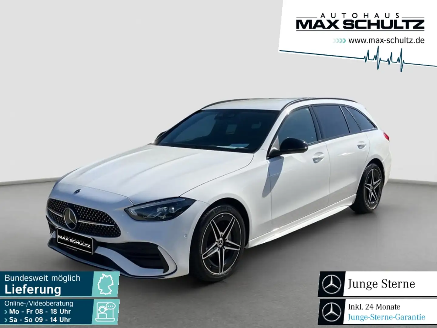 Mercedes-Benz C 220 d T AMG*NIGHT*DISTR*LED*RFK*NAVI PREMIUM Blanc - 1