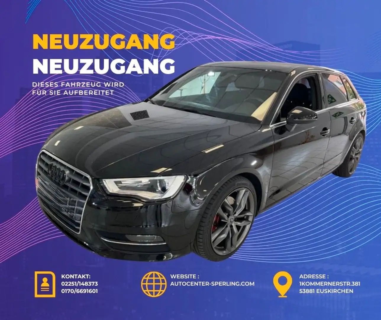 Audi A3 2.0TDI Sportback ambition*Panorama*Navi* Noir - 1