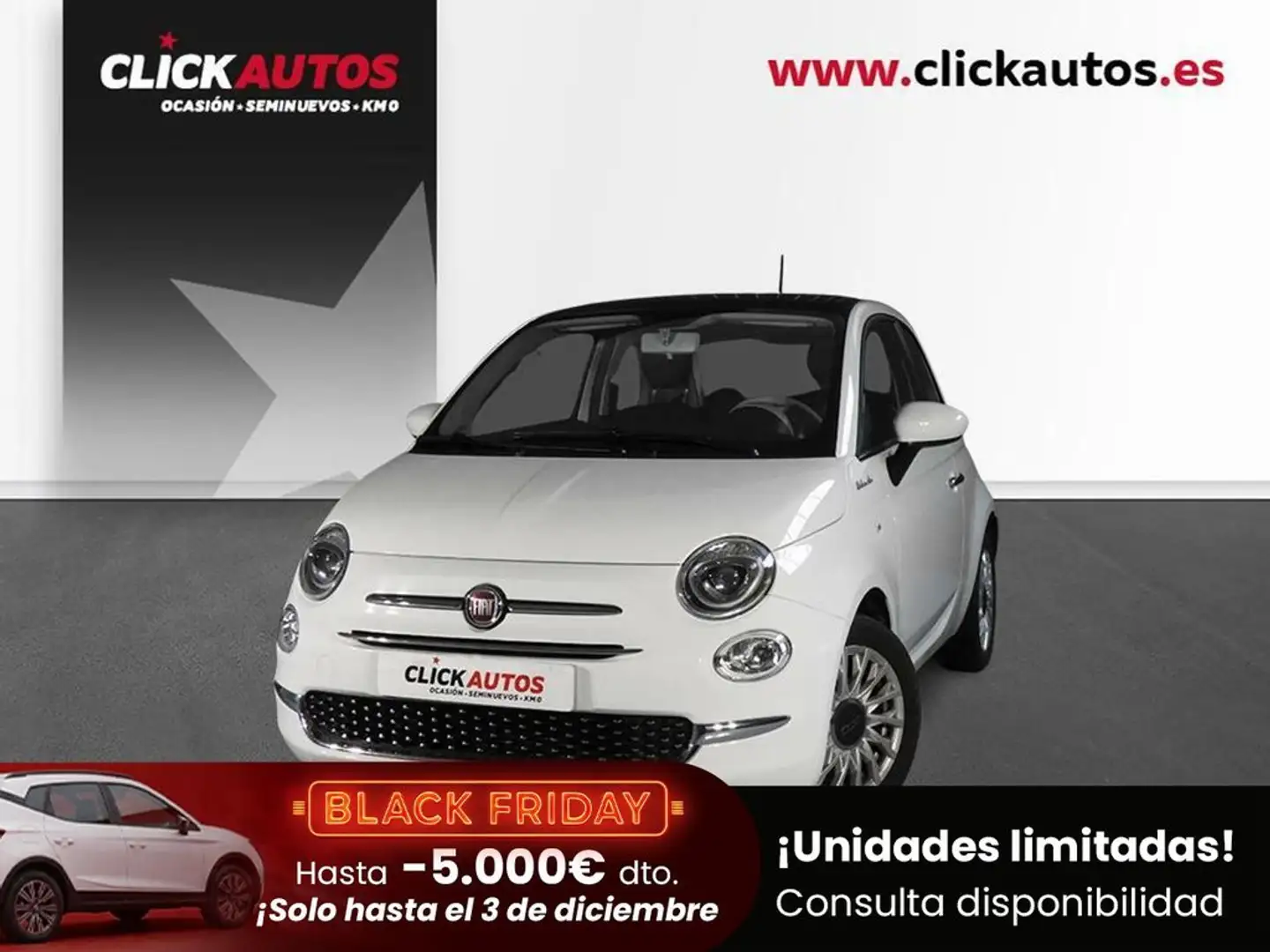 Fiat 500 1.0 Hybrid 70CV Dolcevita Weiß - 1