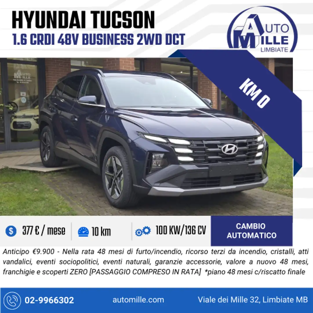 Hyundai TUCSON 1.6 crdi 48V Business 2wd dct Blau - 1