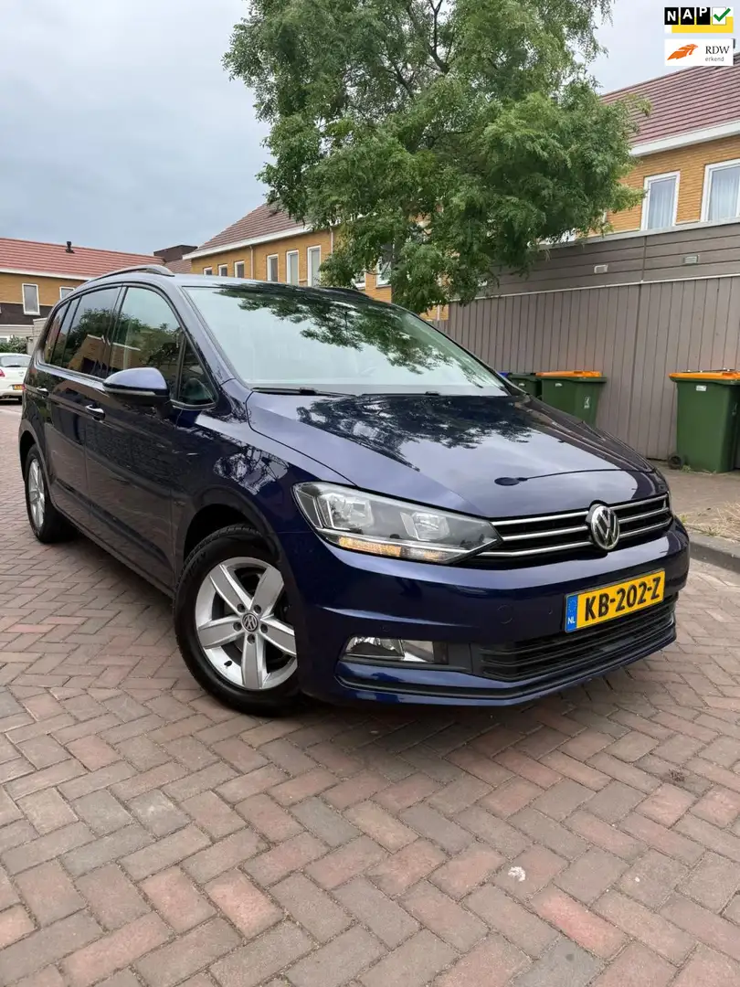 Volkswagen Touran 1.6 TDI SCR Connected Series 7p * Nette Auto* Blauw - 1