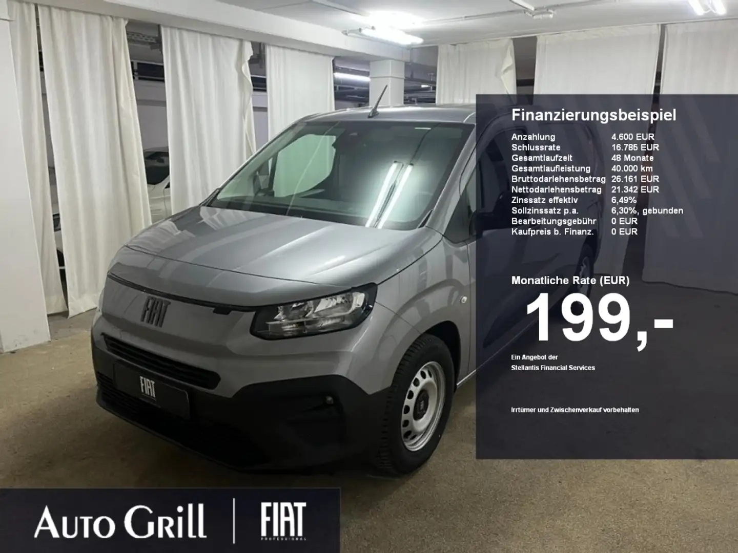 Fiat Doblo L2 Heavy CarPlay LaderaumbodenHolz Allwett Gris - 1