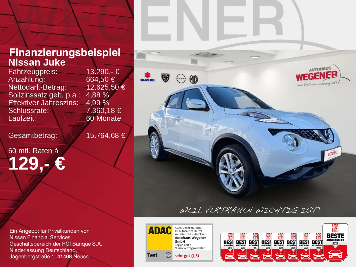 Nissan Juke JUKE N-CONNECTA 1.6 AT+KLIMA+NAVI+PANO+SHZ+USB+ Weiß - 2