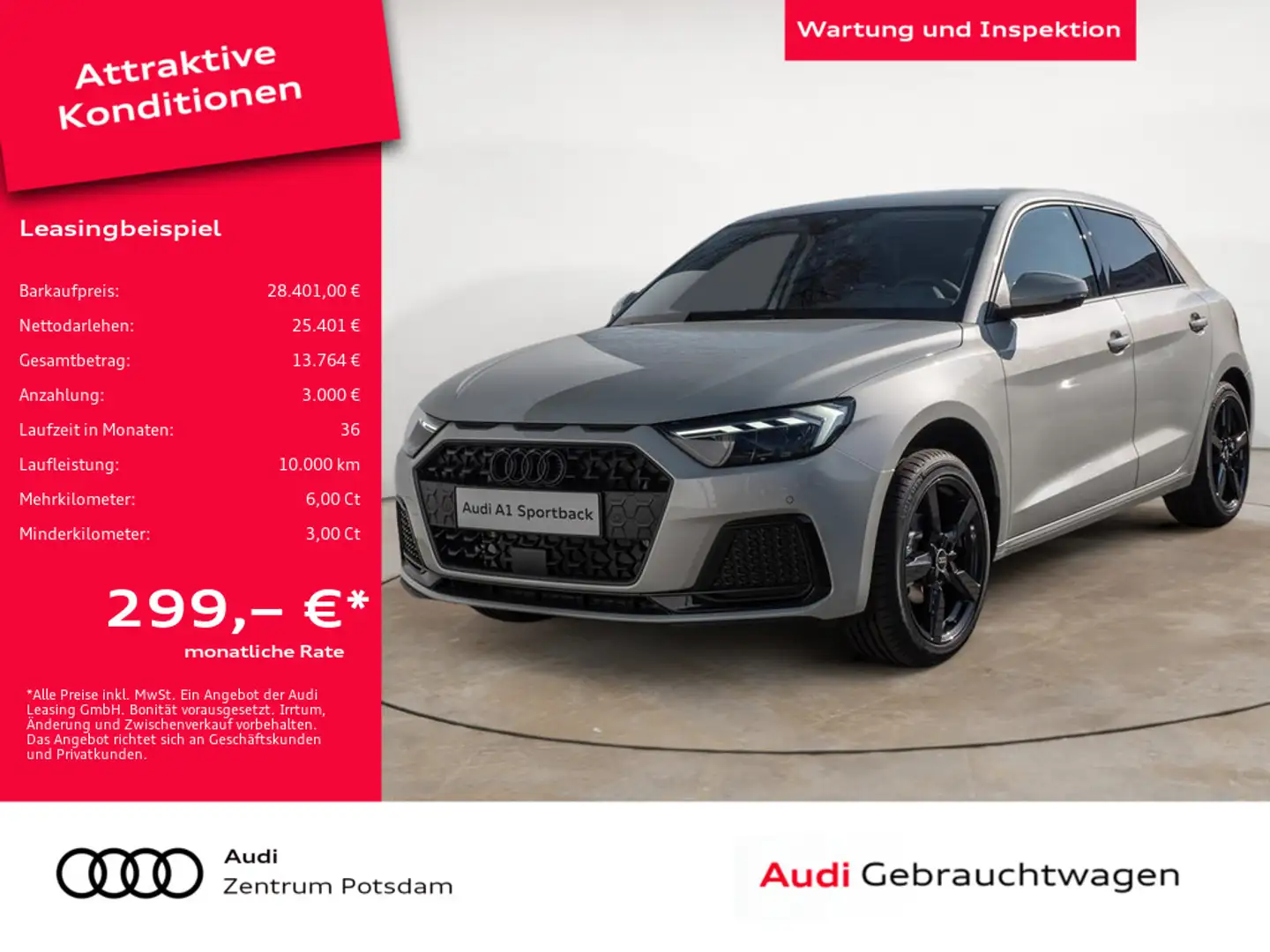 Audi A1 Sportback advanced 25 TFSI SHZ KAMERA LED Silber - 1