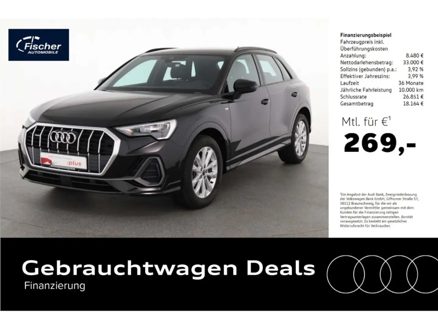 Audi Q3 35 TDI quattro S line Schwarz - 1