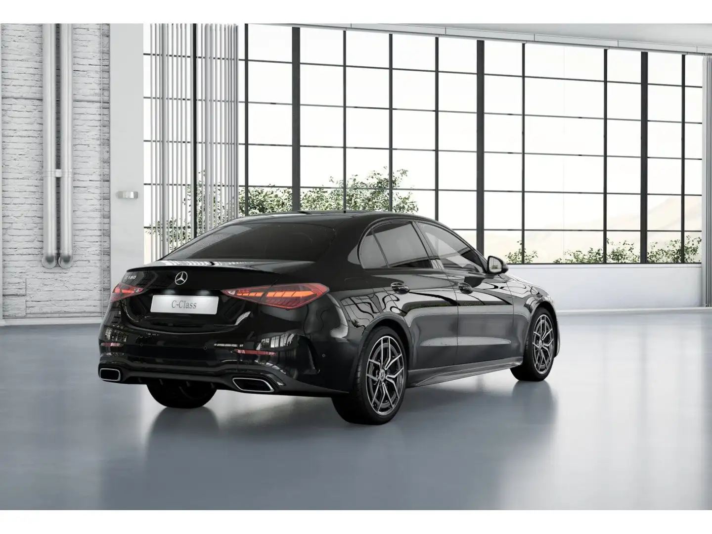 Mercedes-Benz C 180 +AMG+MBUX+LED+Pano+Night+360+Totw+Ambiente Schwarz - 2