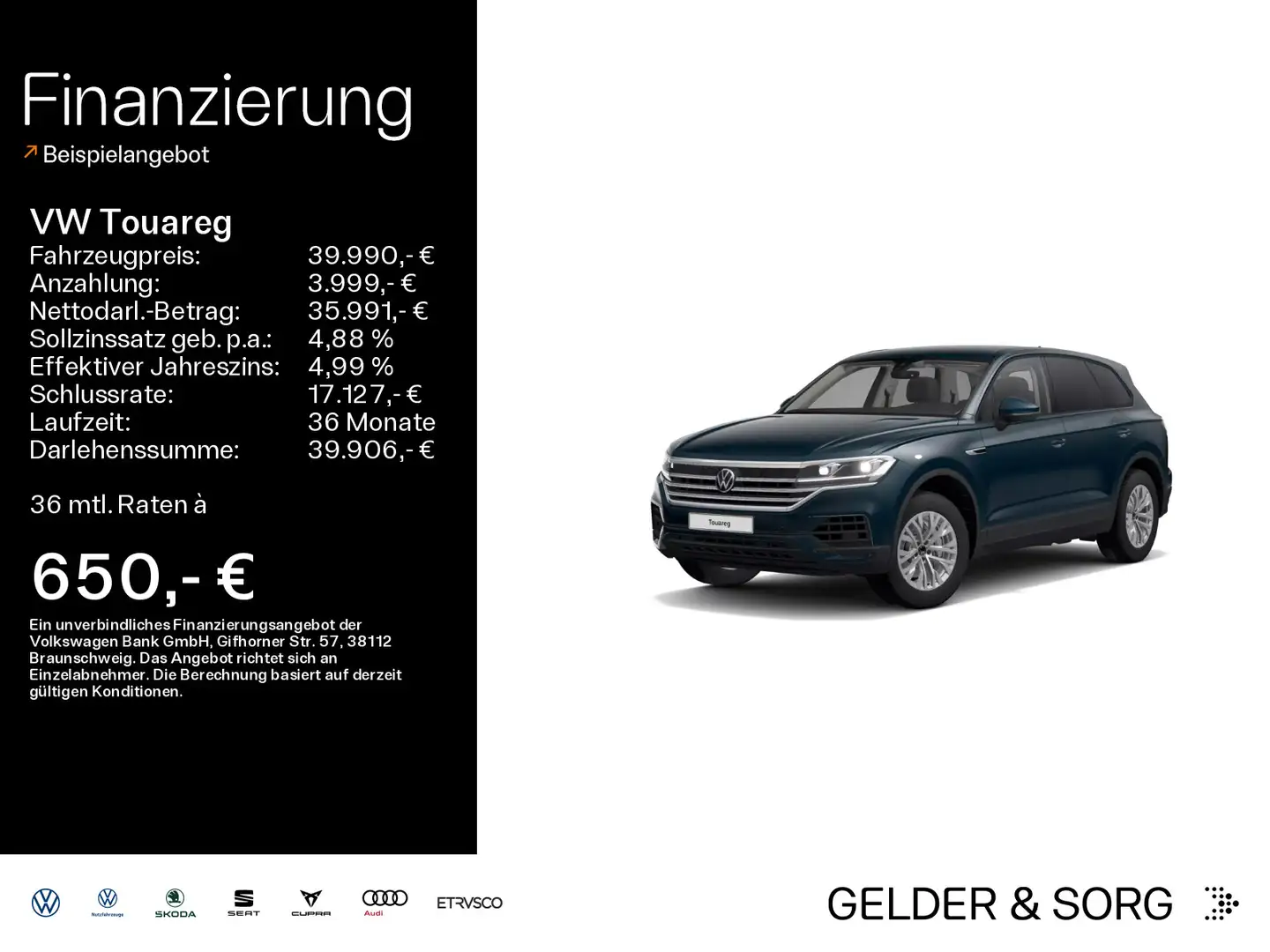 Volkswagen Touareg 3.0 TDI RFK*LED*Navi*ACC*Massage*AHK Blu/Azzurro - 1