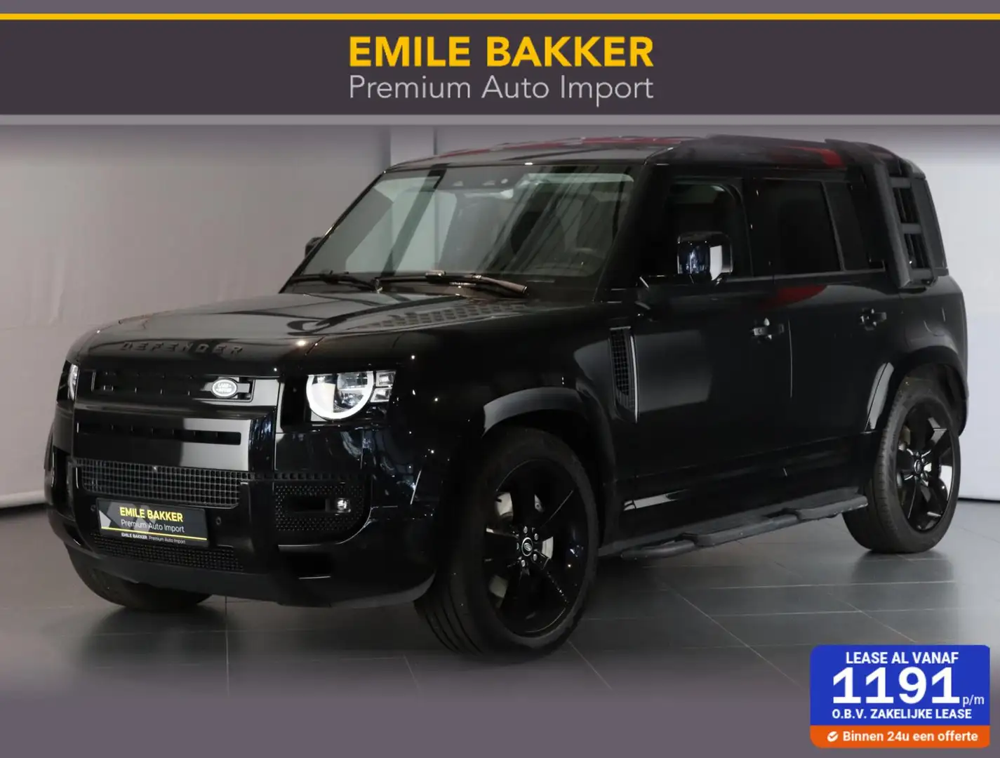 Land Rover Defender 110 2.0 P400e 110 19.000km! Noir - 1