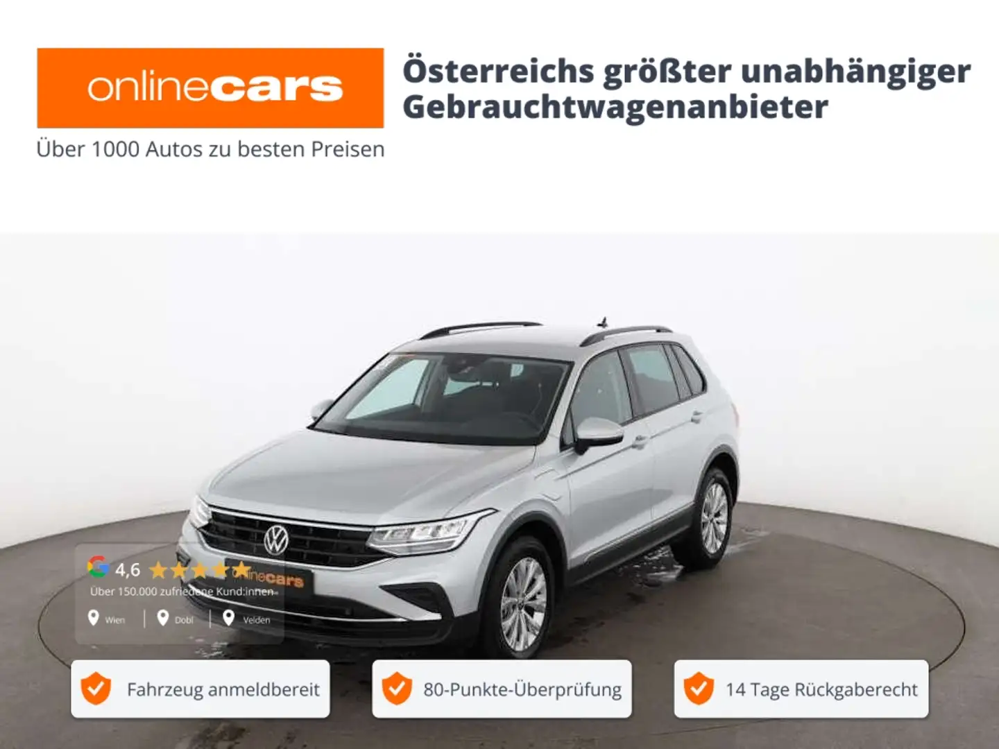 Volkswagen Tiguan 1.4 TSI Life PHEV Aut LED RADAR ASSIST PDC Gümüş rengi - 1