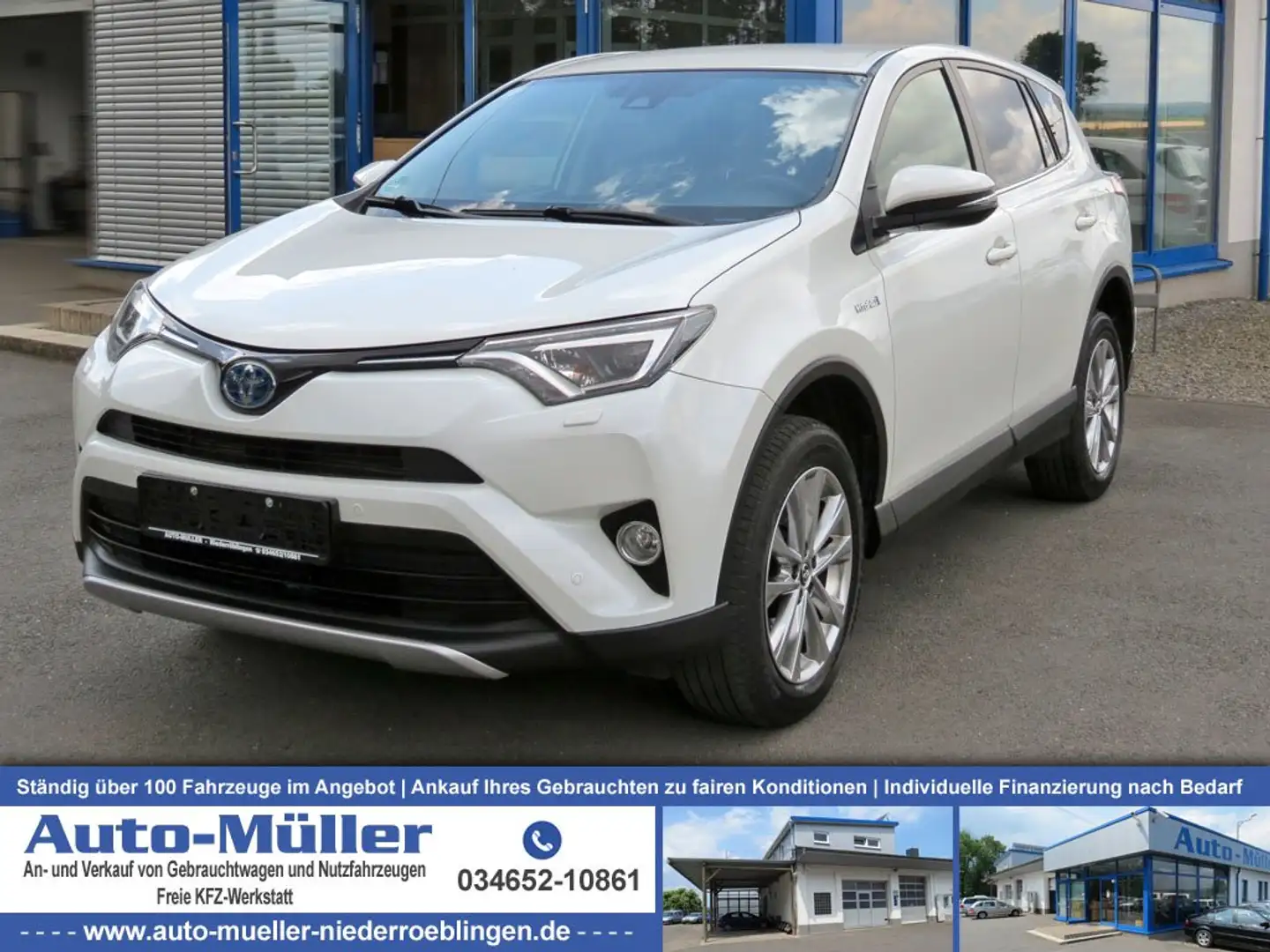 Toyota RAV 4 VVT-i Hybrid Team D Bi-LED Navi Kam 18"-LMF Blanc - 1
