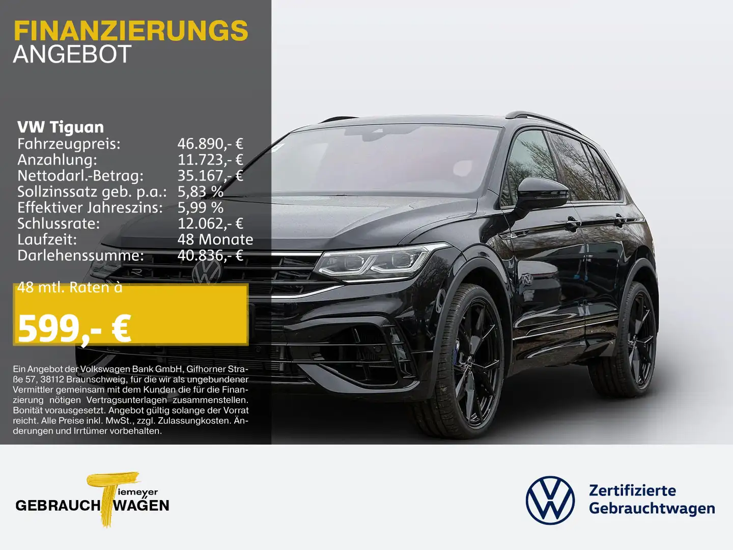 Volkswagen Tiguan R IQ.DRIVE IQ.LIGHT 360 Schwarz - 1