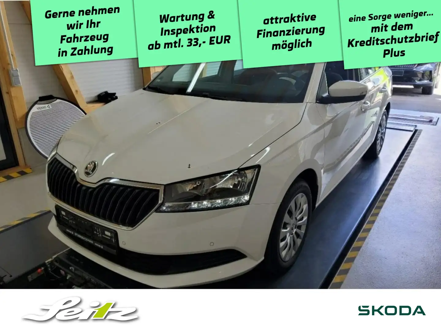 Skoda Fabia Combi 1.0 TSI Ambition *PARKSENSOR*NAVI*DAB* Weiß - 1