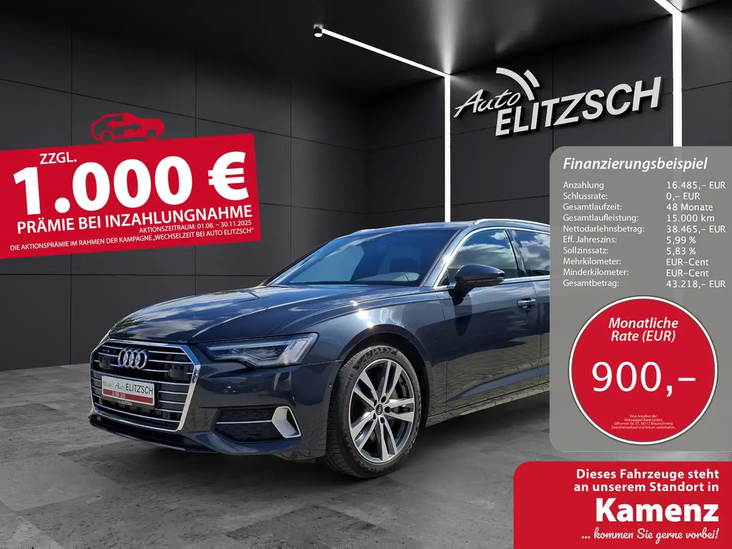 Audi A6 Avant 55 TFSI sport quattro STH Matrix Luft AVC... Grau - 1