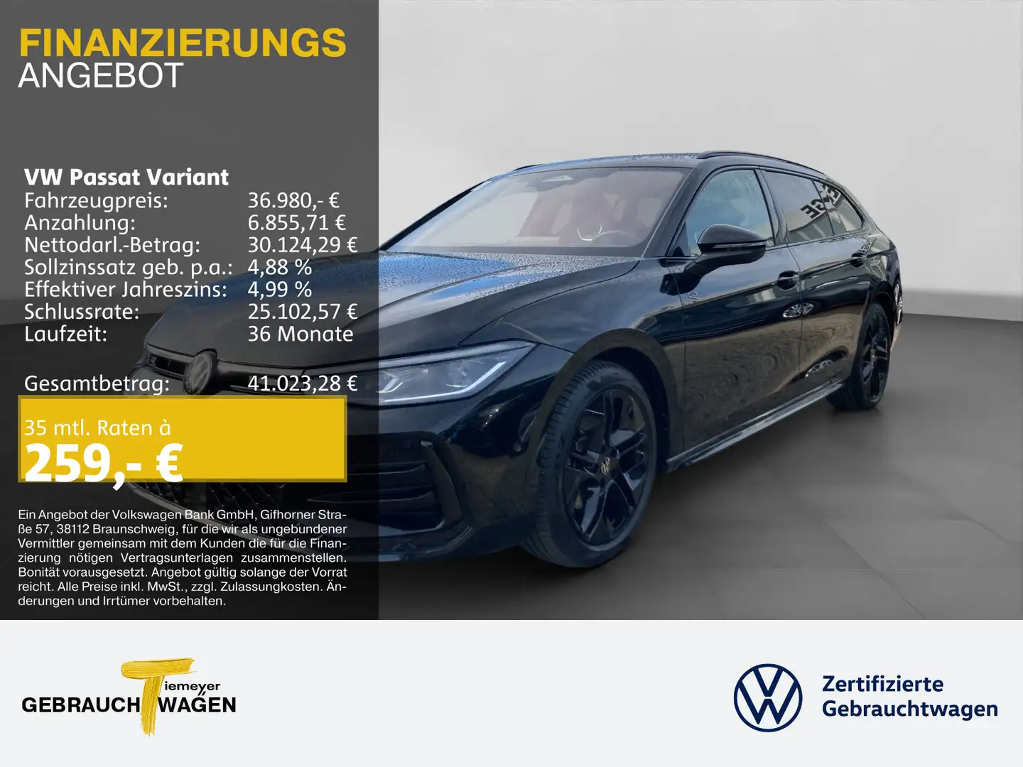 Volkswagen Passat Variant 2.0 TDI DSG R-LINE 360° MATRIX DC Schwarz - 1