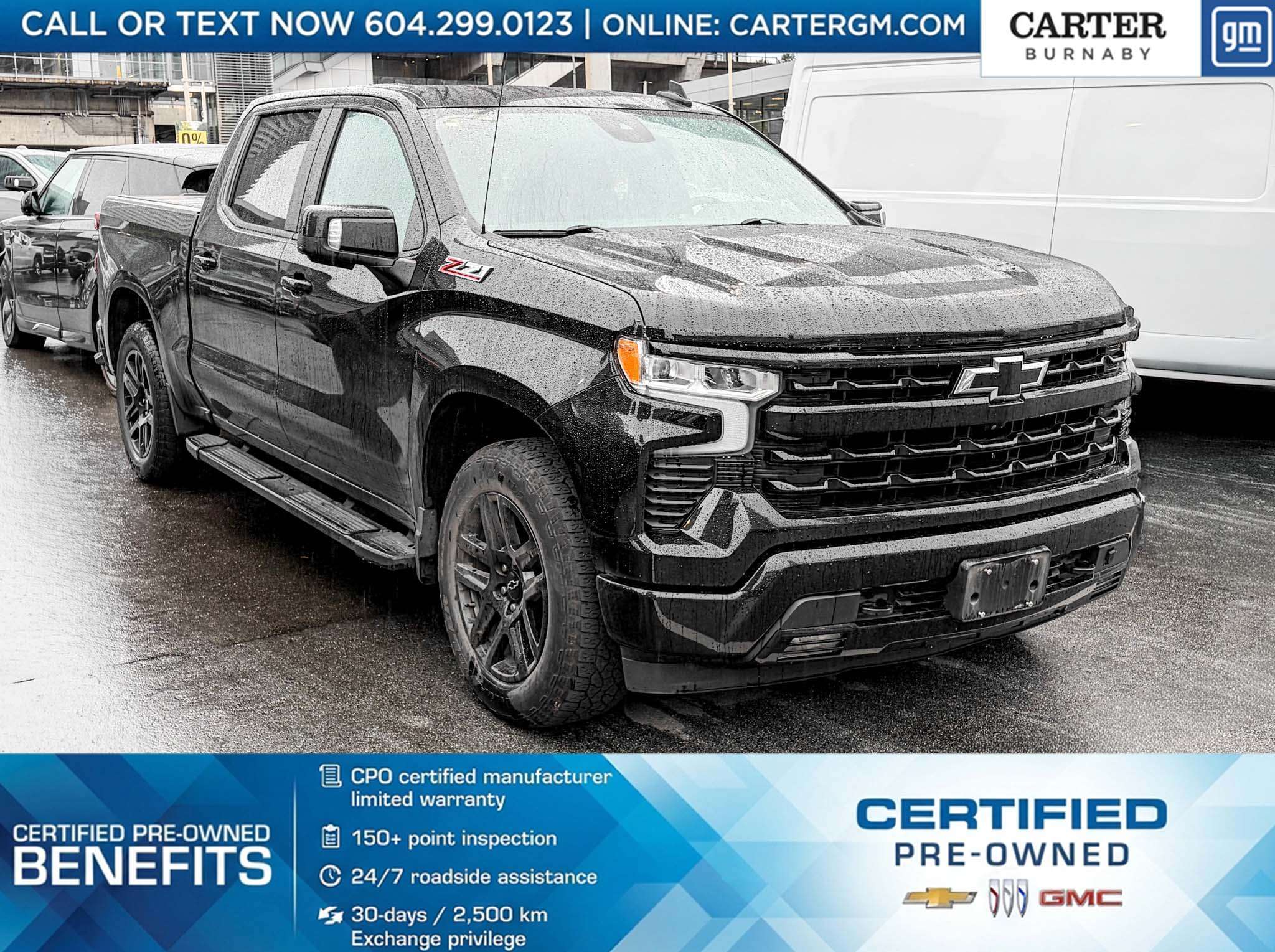 Black 2023 Chevrolet Silverado 1500 Pickup Truck Four-Wheel Drive Automatic