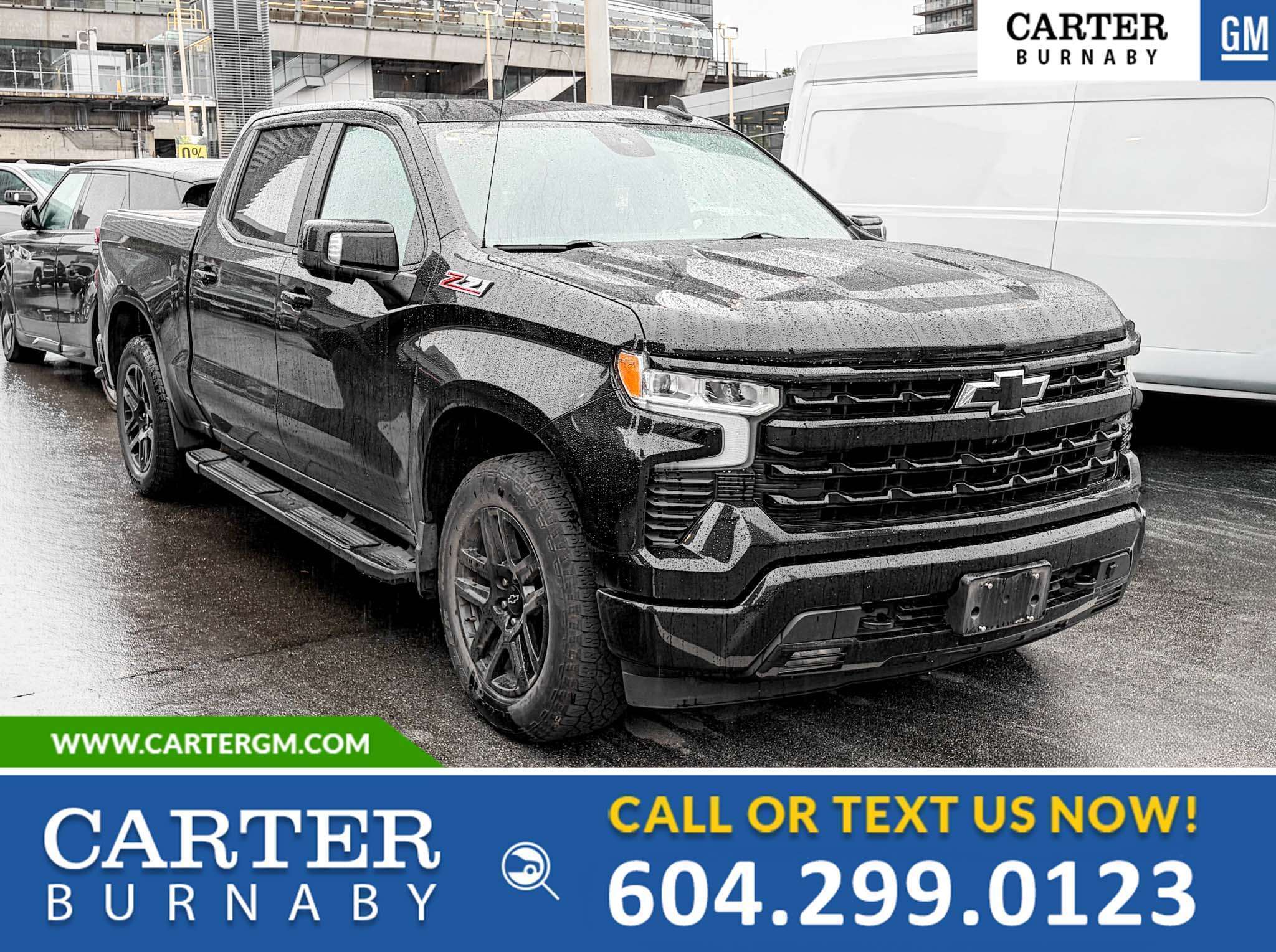 Black 2023 Chevrolet Silverado 1500 Pickup Truck Four-Wheel Drive Automatic