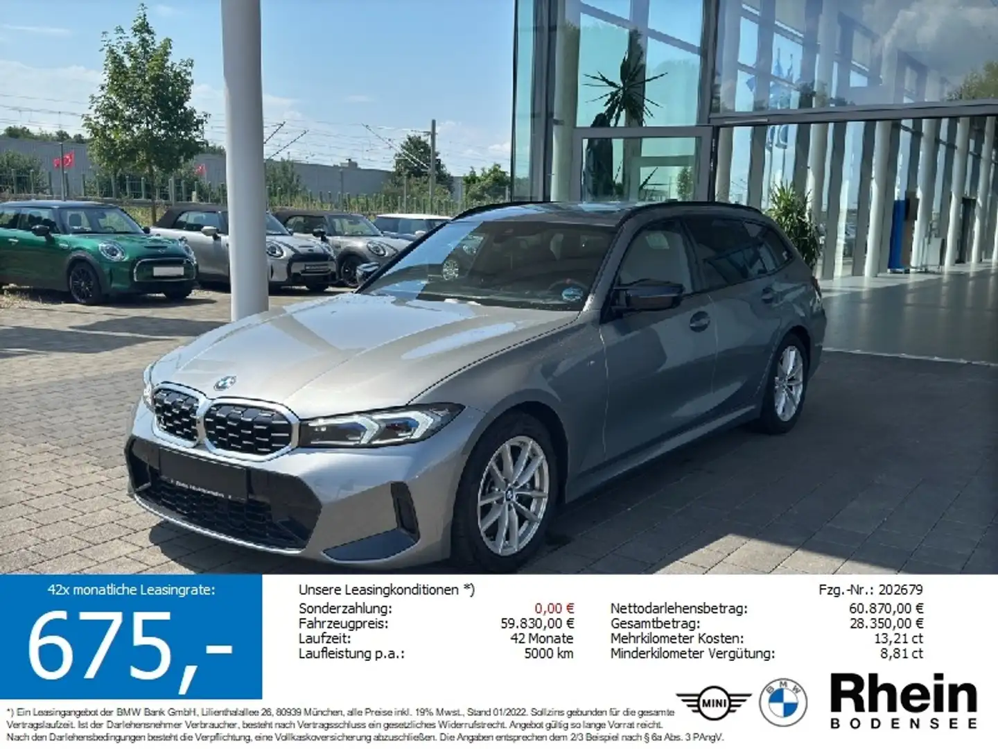 BMW 340 Mi xDrive Touring Panorama 360° HiFi Ad.LED Grau - 1