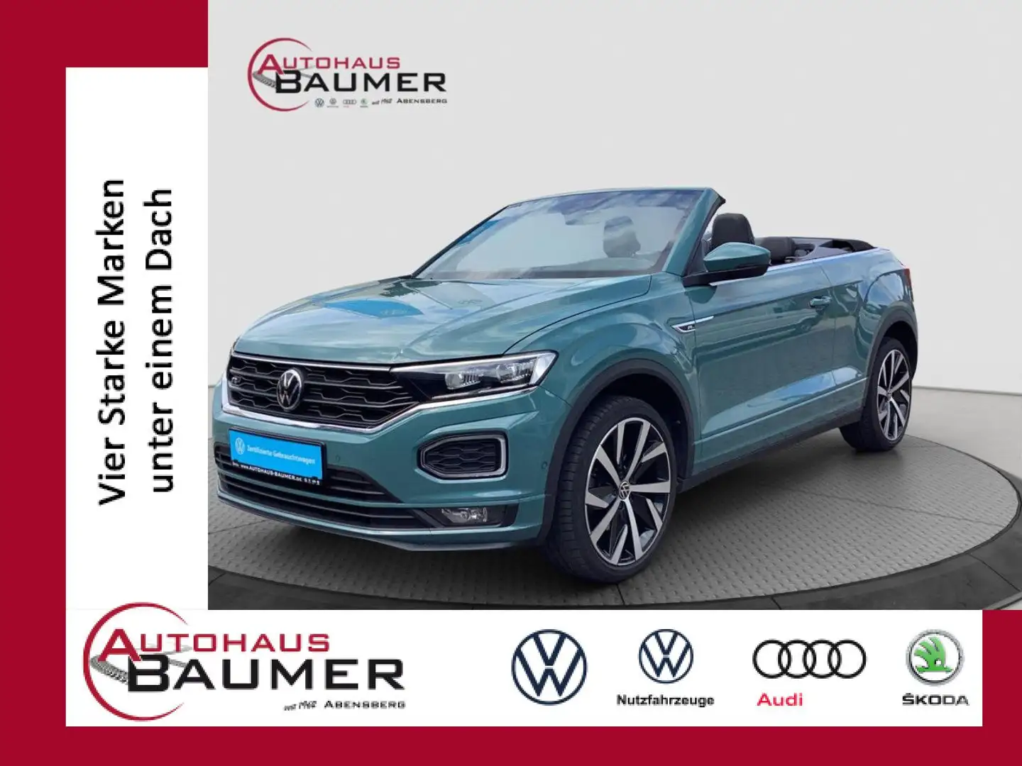 Volkswagen T-Roc Cabriolet R-Line 1.5 TSI DSG Lederpaket Navi Grün - 1