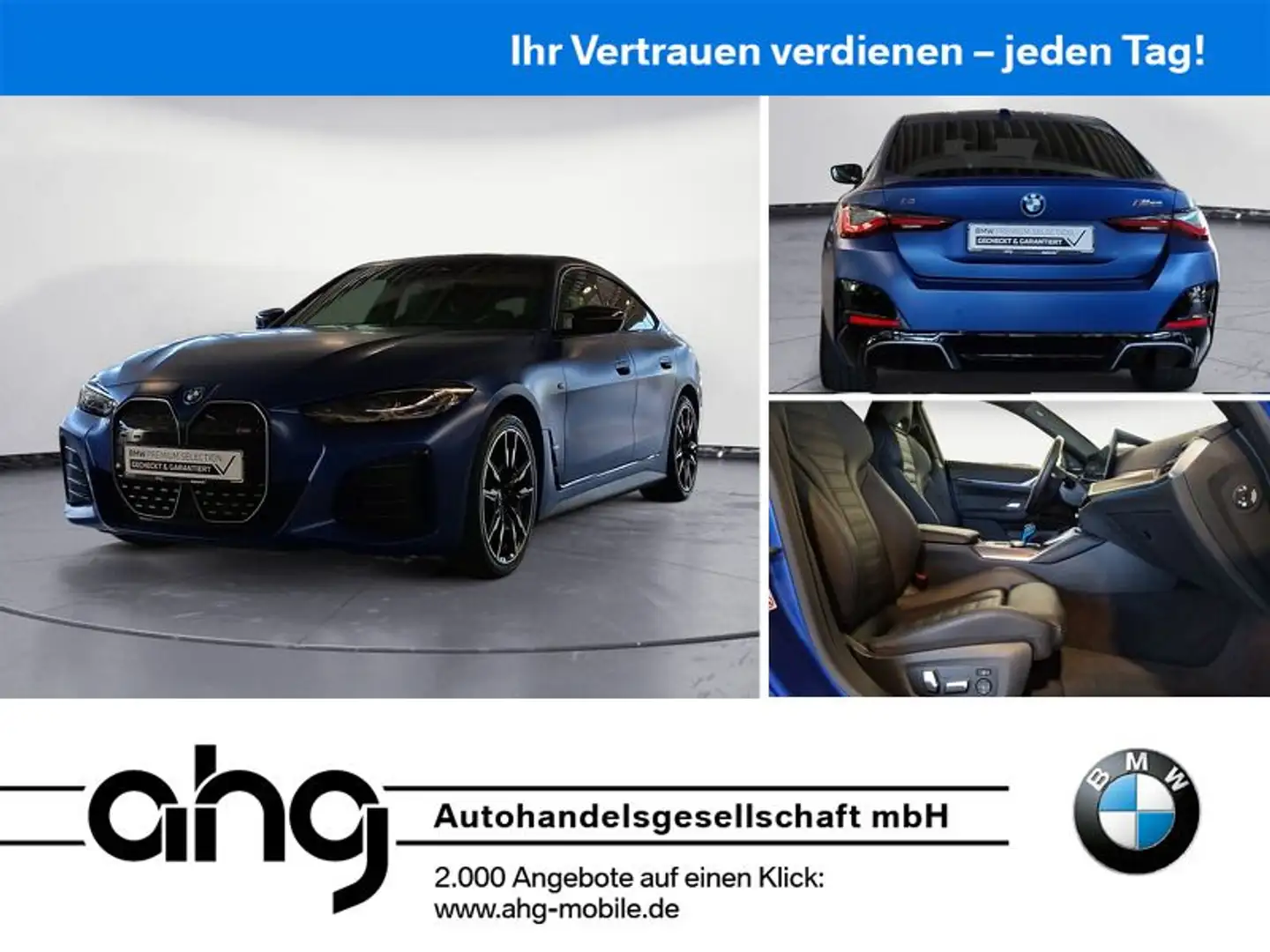 BMW i4 M50 Glasdach Laserlicht H&K Driving Prof. Blau - 1