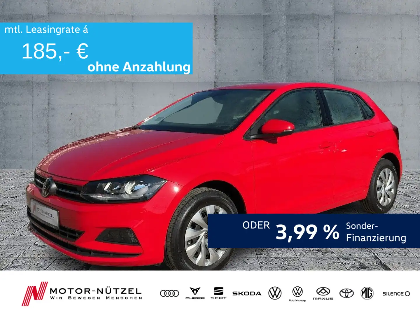Volkswagen Polo 1.0 TSI COMORTLINE KLIMA+NAVI+SHZ+DAB+ZV_FB Rot - 1