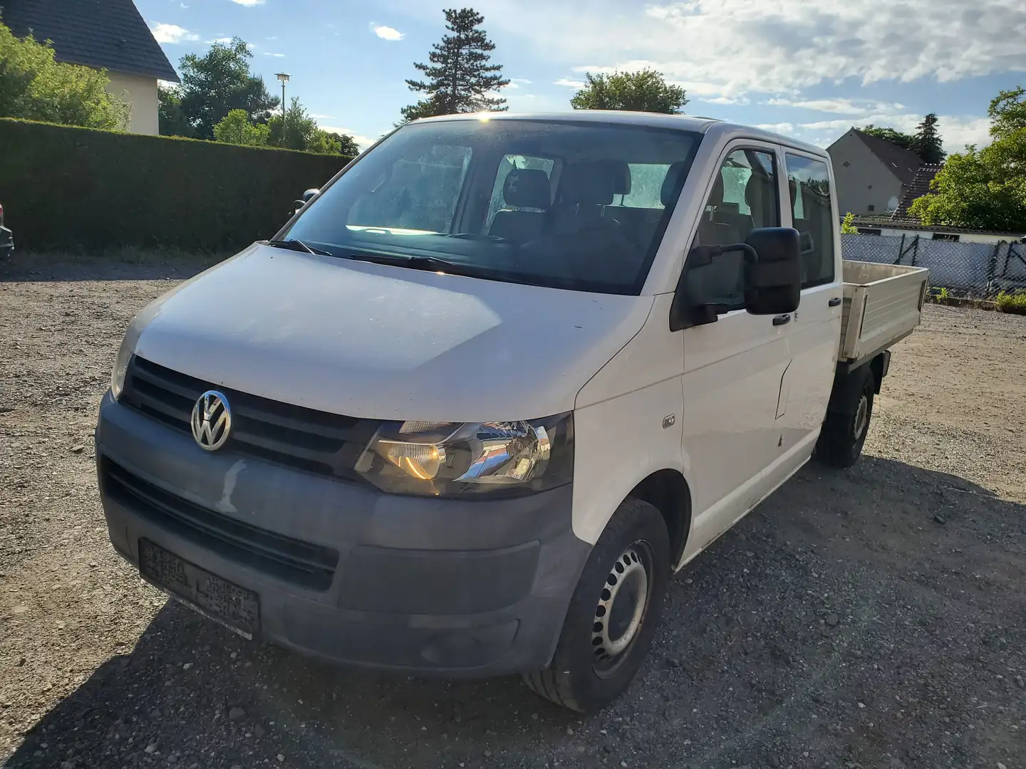 Volkswagen T5 Transporter Pritsche Doppelkabine 2,0 TDI AHZV Blanc - 1