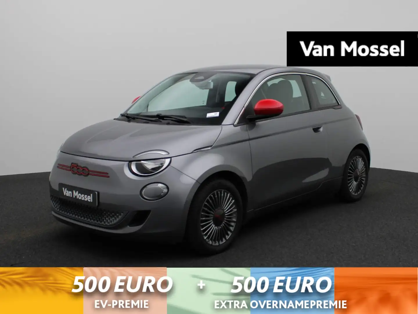 Fiat 500e RED 42 kWh | Navi | ECC | PDC | LMV | Zilver - 1