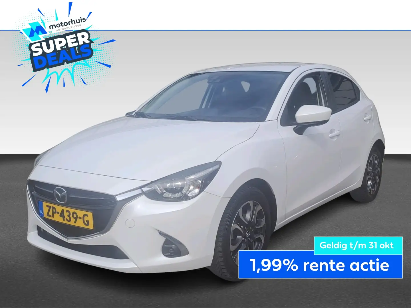 Mazda 2 1.5 SKYACTIV-G 90PK Skylease GT / Navi / PDC / LM Blanc - 1