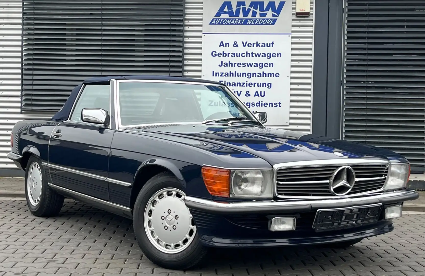 Mercedes-Benz SL 500 Cabrio R107 Hardtop  V8 Gelegenheit ! Blauw - 1