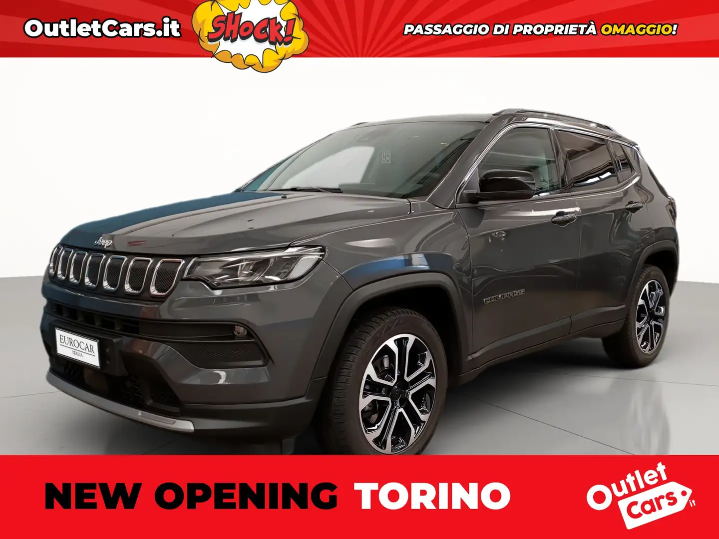 Jeep Compass 1.6 mjt longitude 2wd 130cv Grijs - 1