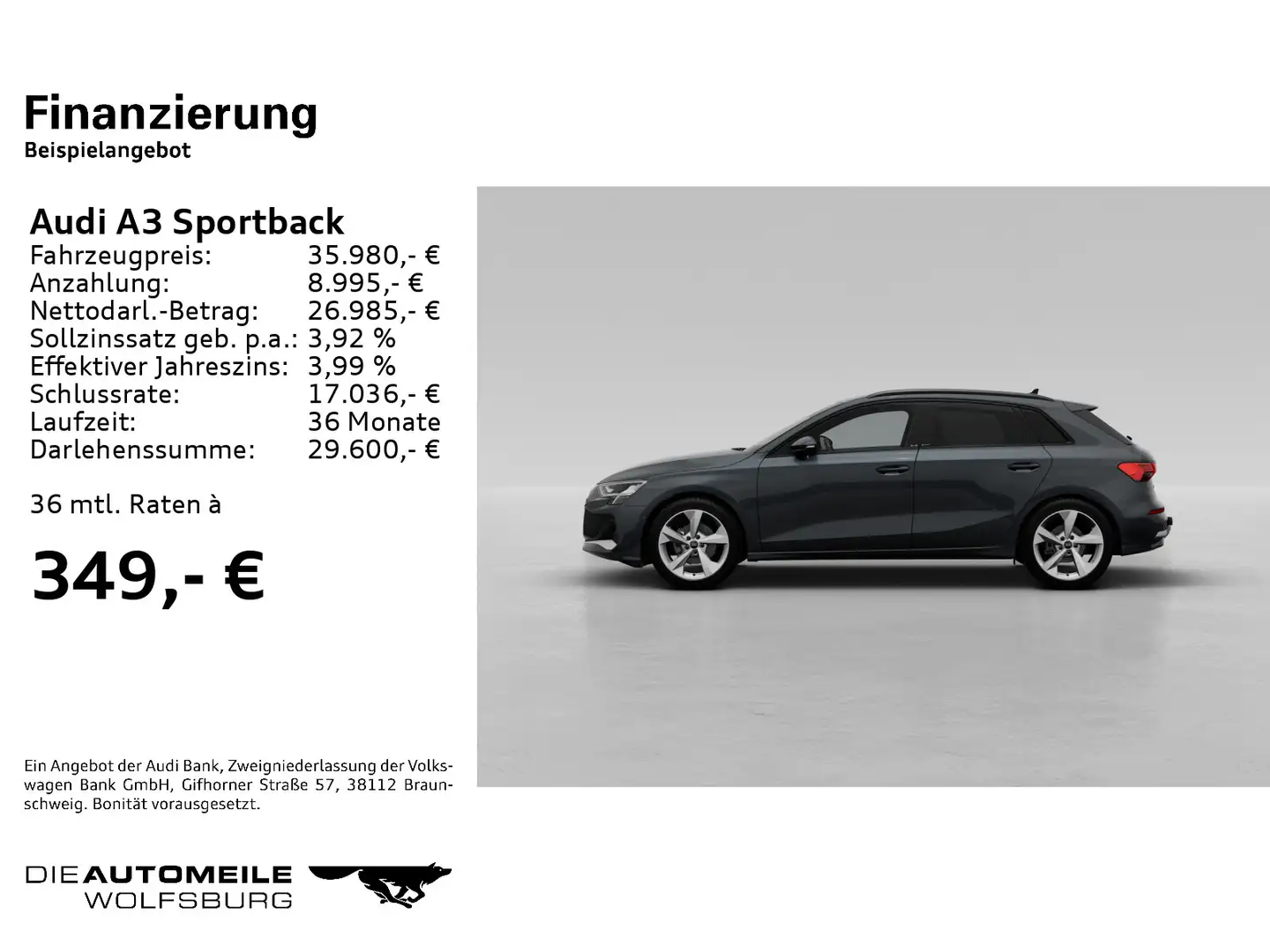 Audi A3 35 TFSI advanced LED/AHK Grau - 2