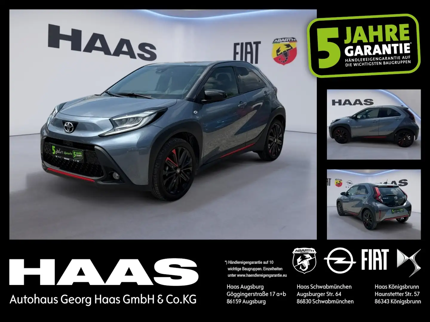 Toyota Aygo X 1.0 UNDERCOVER Klimaautomatik, Navigation Grau - 1
