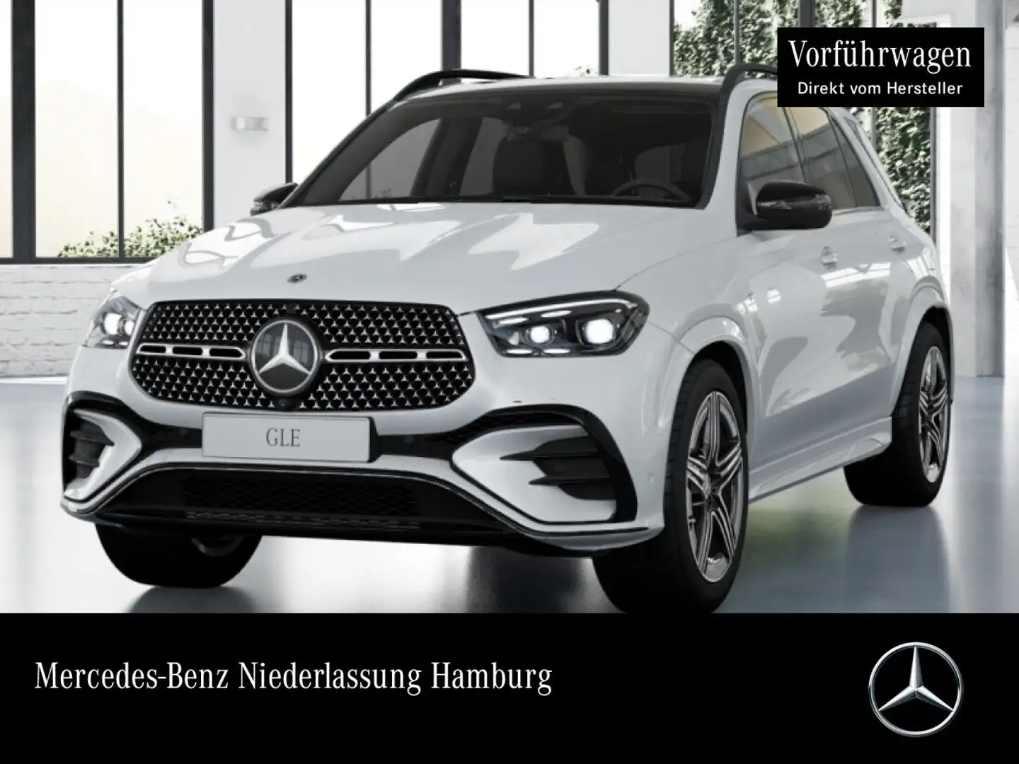 Mercedes-Benz GLE 350 de 4M AMG+NIGHT+PANO+360+AHK+MULTIBEAM+9G Weiß - 1
