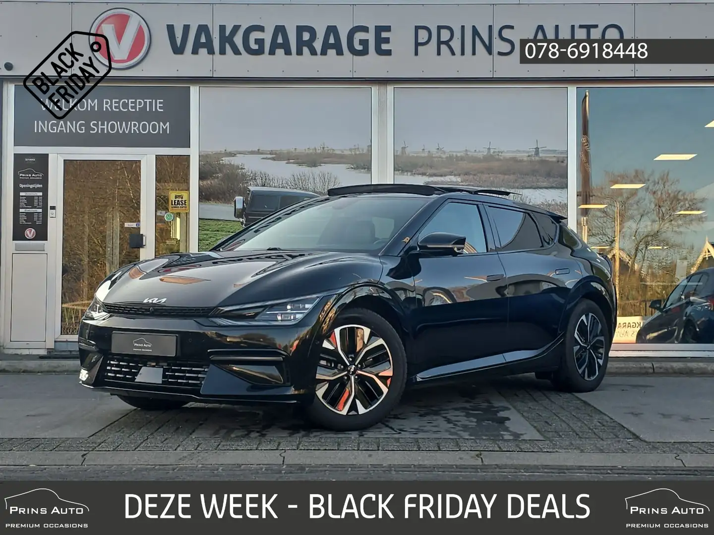 Kia EV6 GT-Line 77.4 kWh |SOH 92%|PANO|MERIDIAN|TREKHAAK|S Noir - 1