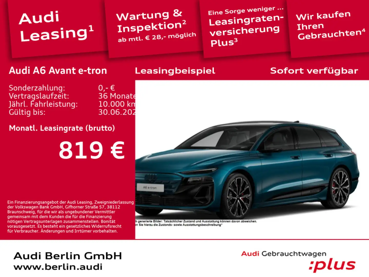 Audi A6 Avant e-tron edition one blue performance Blau - 1