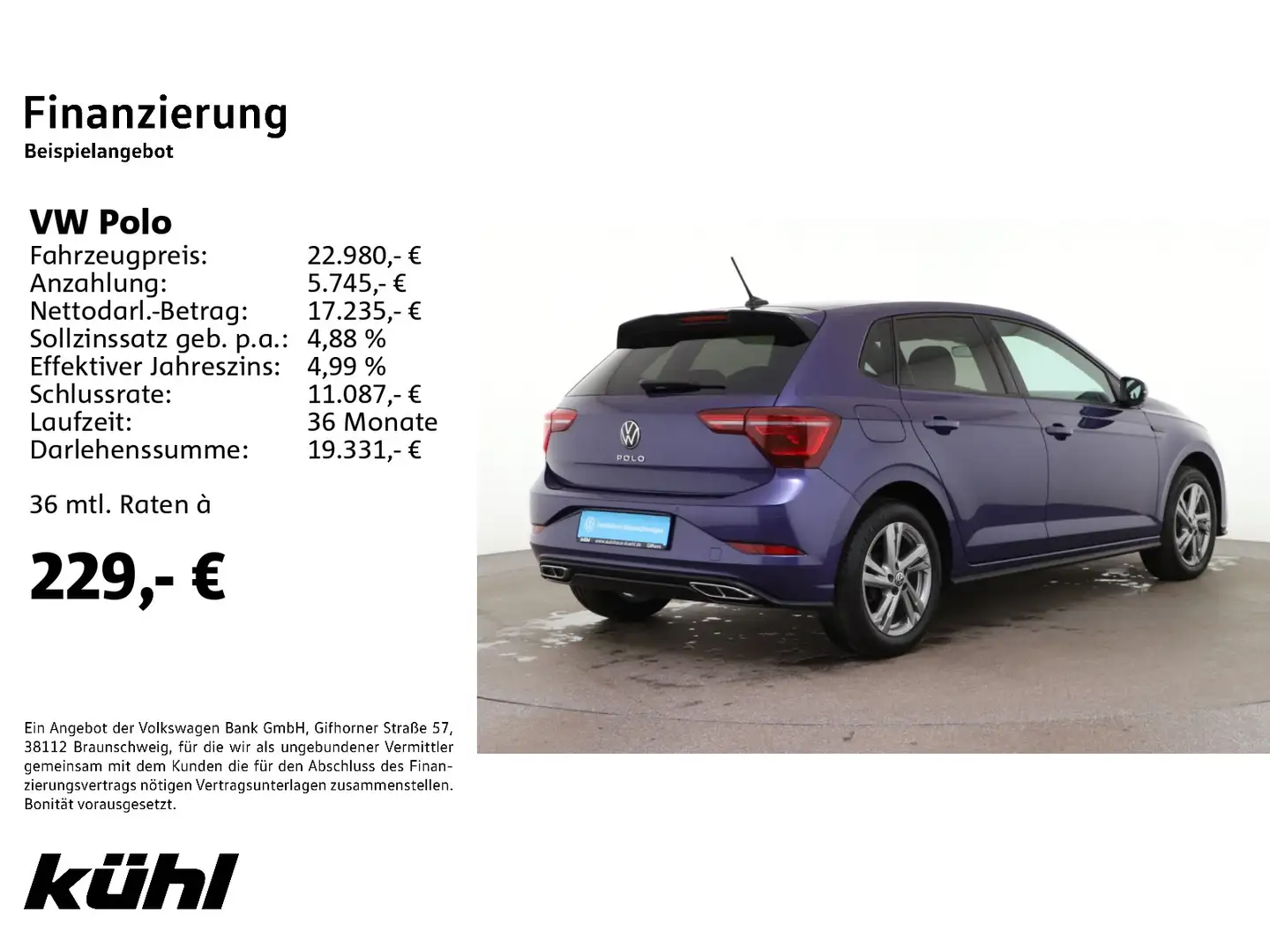 Volkswagen Polo VI 1.0 TSI R-Line Violet - 2