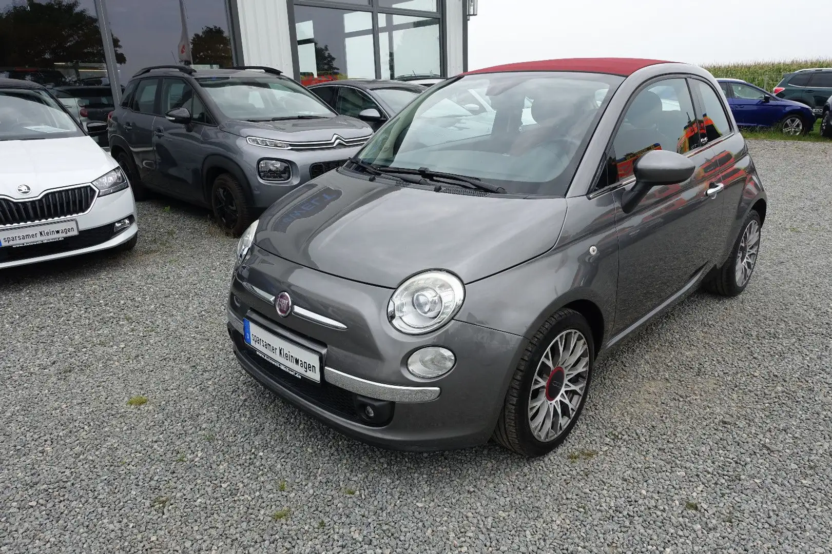 Fiat 500C Cabrio Aut.KLIMA LEDER XEN PDC Insp.Neu Grau - 2