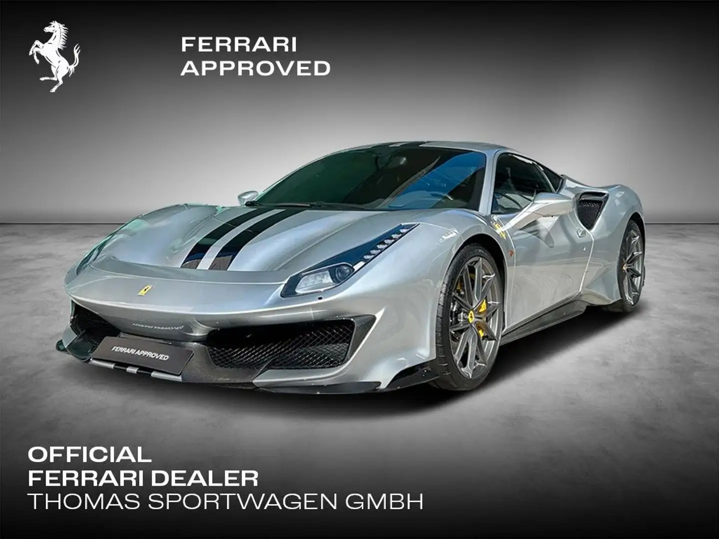 Ferrari 488 / Lift / Racing-Streifen / Kamera Silber - 1