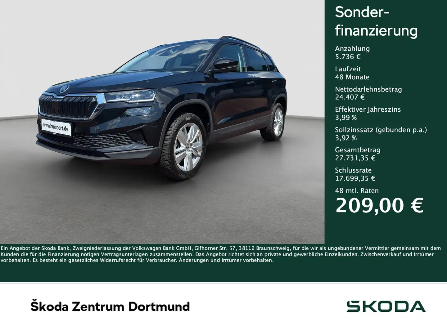 Skoda Karoq 1.5 SELECTION CAM ACC LM17 E-KLAPPE NAVI Black - 1