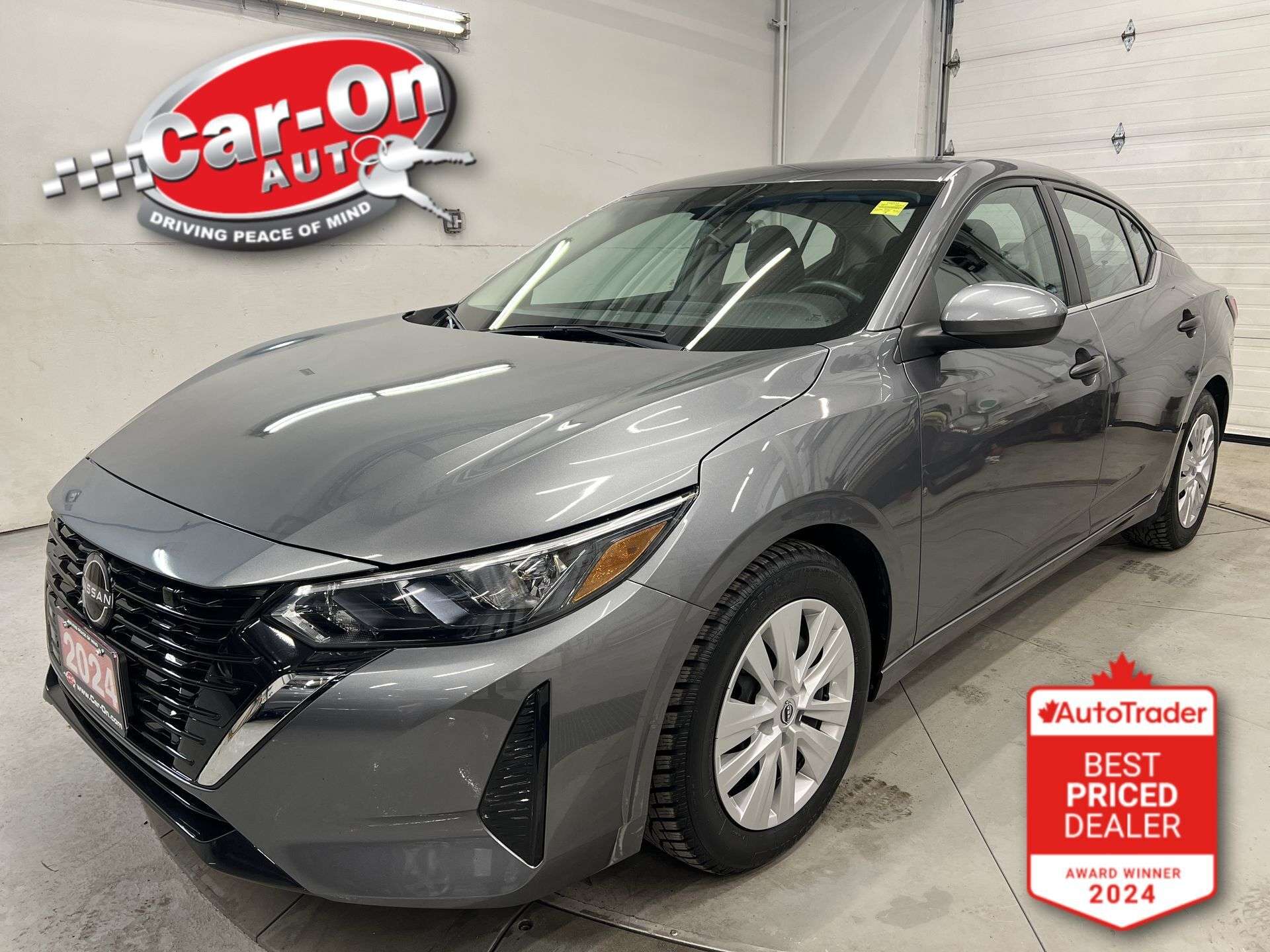 Gray 2024 Nissan Sentra S FWD Sedan Front-Wheel Drive Automatic