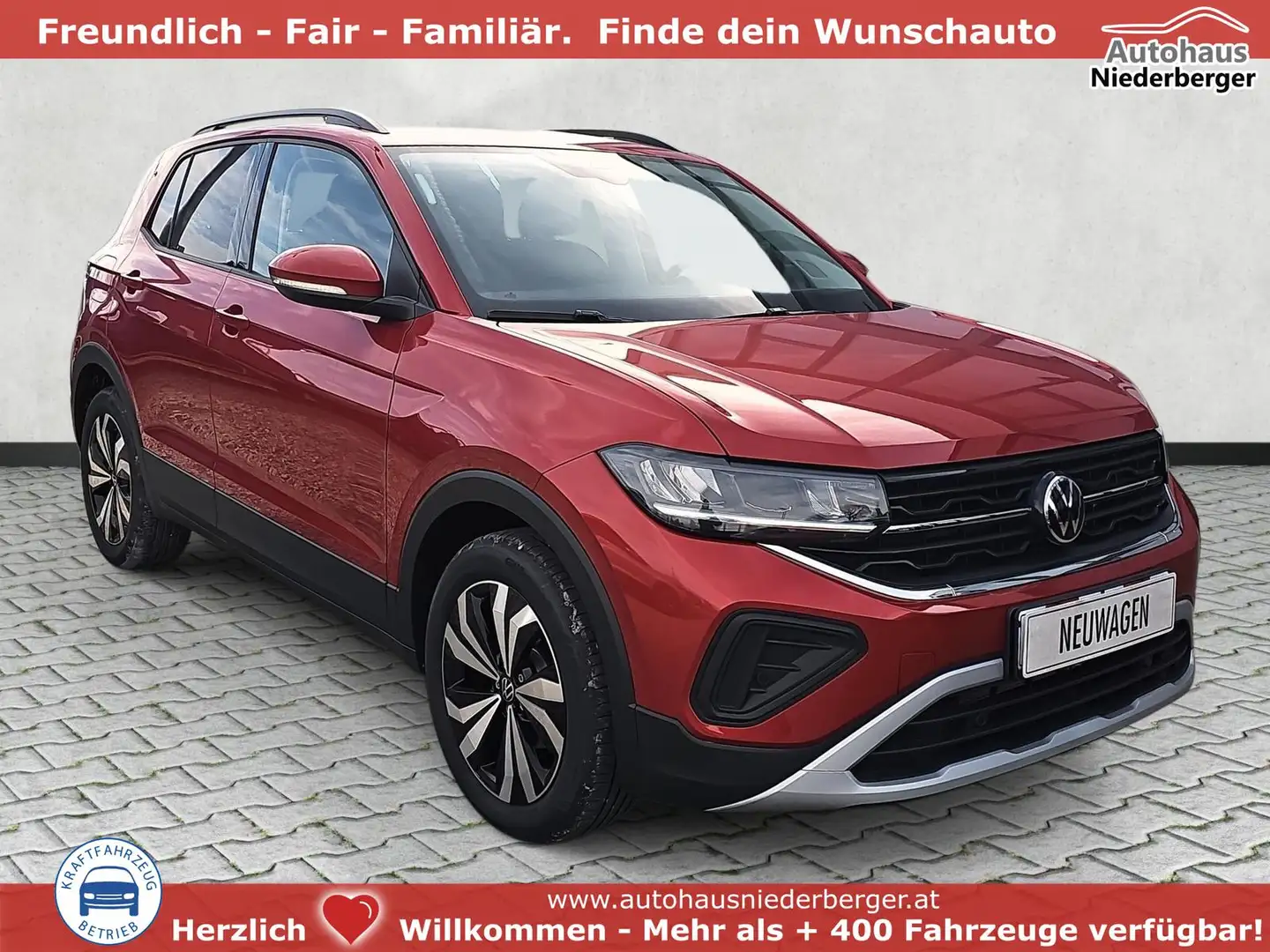 Volkswagen T-Cross 1.0 TSI 85 kW Life DSG Kessy ACC 17"Manila 85 ... Rot - 1