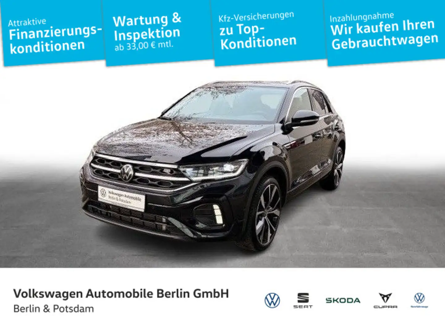 Volkswagen T-Roc 1.5 TSI R-Line DSG Pano Navi LED ACC Schwarz - 1