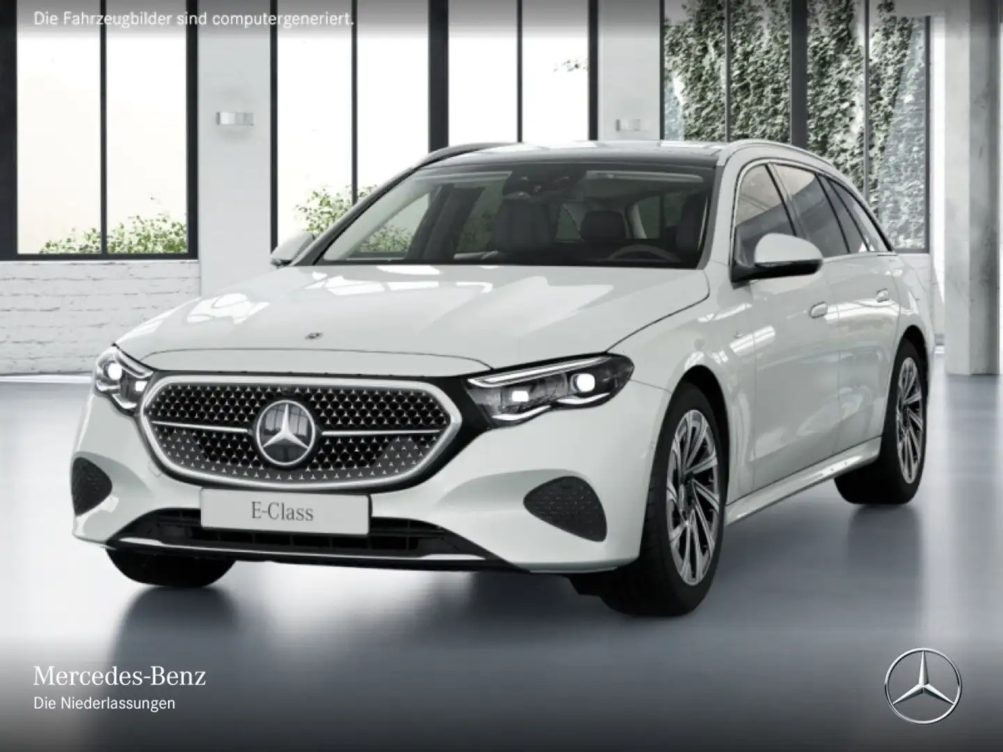 Mercedes-Benz E 300 e T Hybrid Avantgarde Fahrass Pano Burmester Weiß - 2