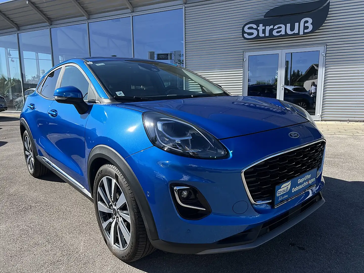 Ford Puma 1,0 EcoBoost Hybrid Titanium X Blau - 1