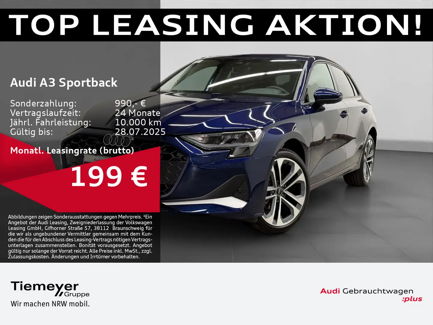 Audi A3 35 TFSI ADVANCED LM18 AHK KAMERA SP Blauw - 1