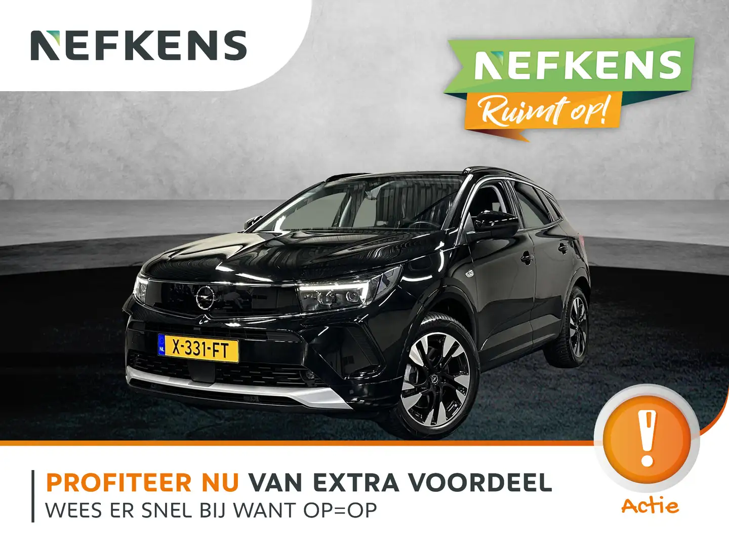 Opel Grandland 1.6 225PK Turbo Hybrid Level 3 | AUTOMAAT | AppleC Zwart - 1