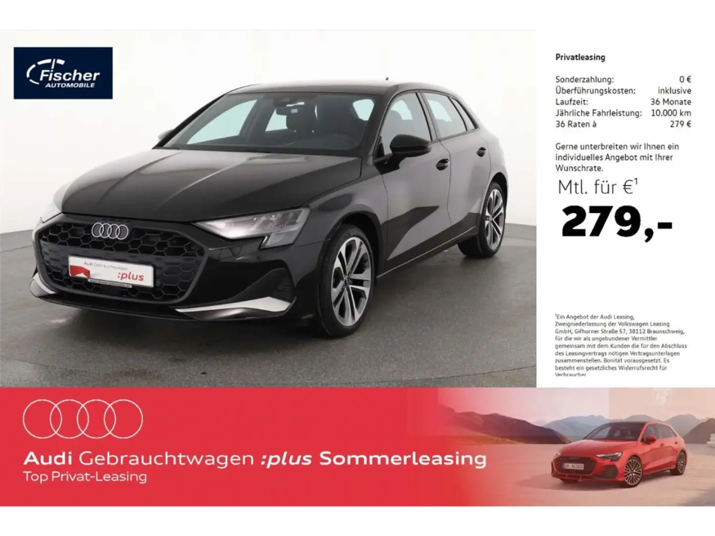 Audi A3 Sportback 35 TDI advanced Schwarz - 1