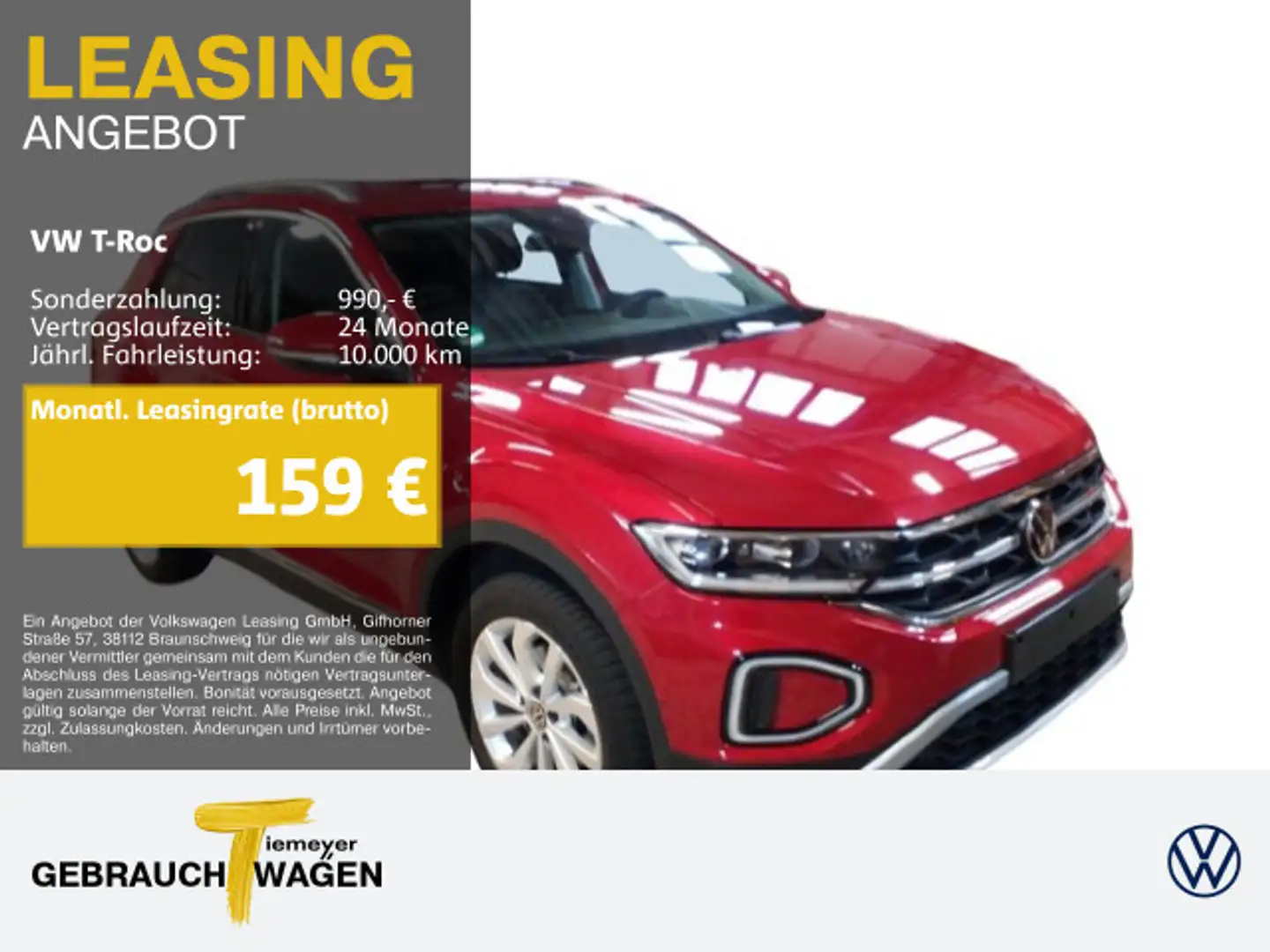 Volkswagen T-Roc 1.0 TSI STYLE NAVI AHK KAMERA MATRIX Rot - 1