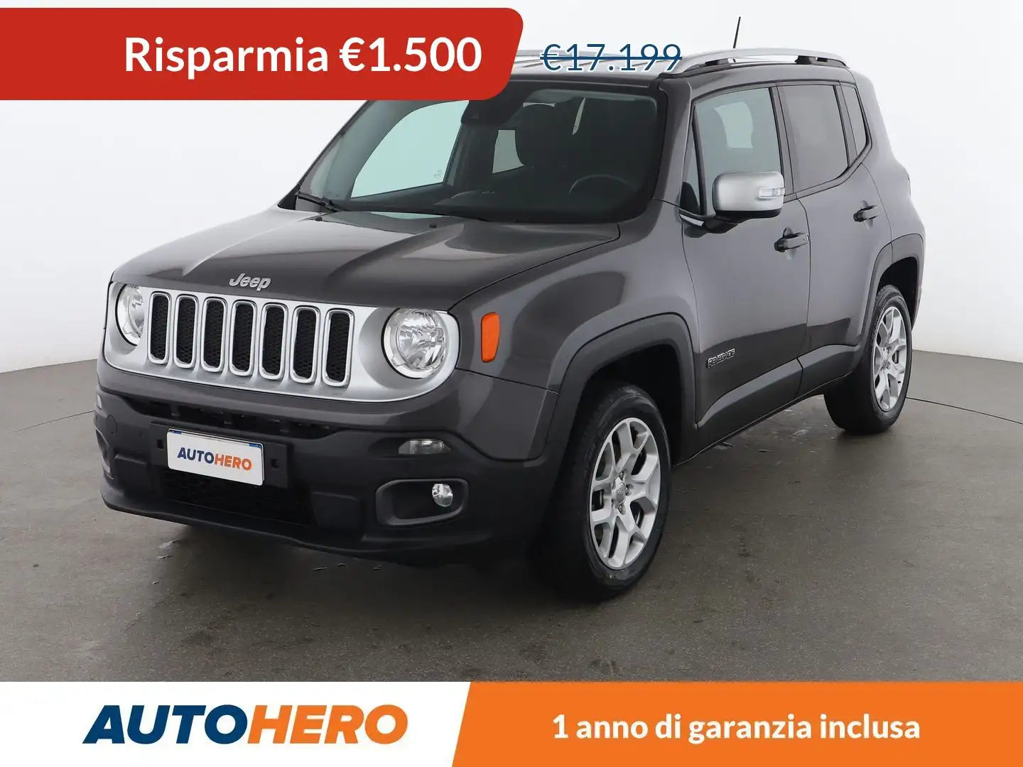 Jeep Renegade 2.0 M-Jet Limited 140CV 4WD Grigio - 1
