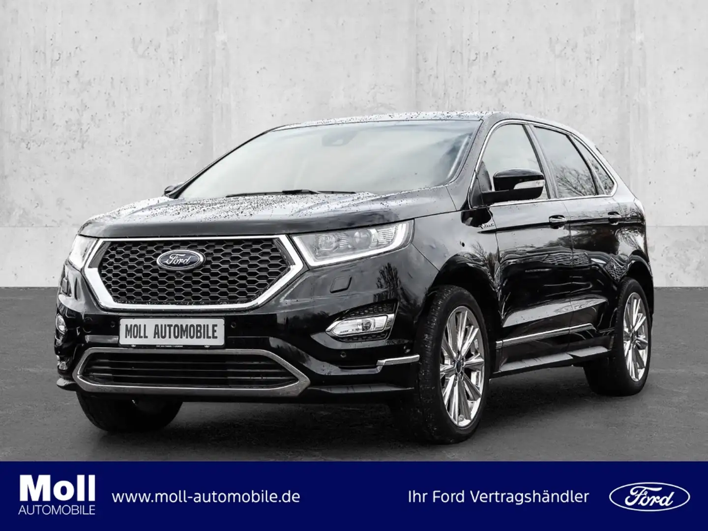 Ford Edge Vignale 4x4 AHK-abnehmbar El. Panodach Navi Leder Schwarz - 1